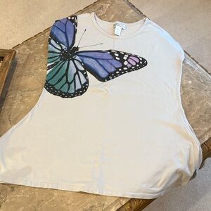 Long top with Butterfly Design
